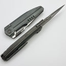 We Knife Reveille Olive Gray Titanium Handle and Stonewashed M390 Blade WE23057-2