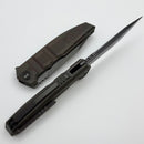 We Knife Breach Charcoal Gray Titanium Handle and Dark Gray Stonewashed M390 Blade WE25077-1
