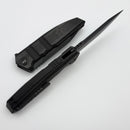 We Knife Breach Black Titanium Handle and Black Stonewashed Bevels w/ Black Brushed flats M390 Blade WE25077-2