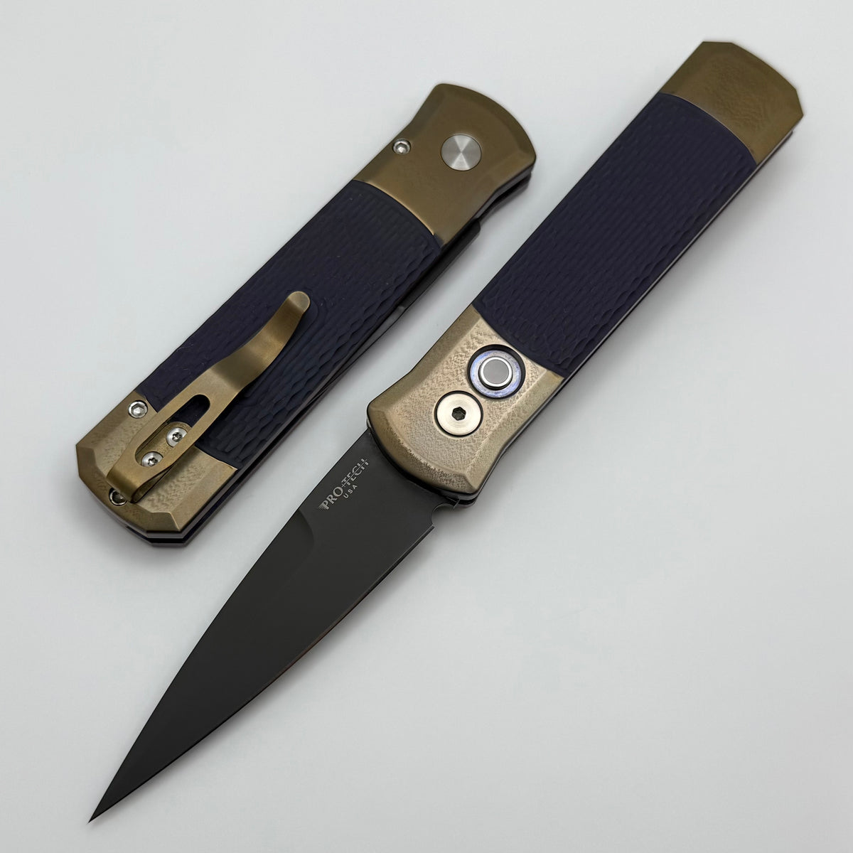 Pro-Tech Godson Titanium w/ Dark Purple Inlaid Handles & DLC 154-CM Bl