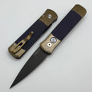 Pro-Tech Godson Titanium w/ Dark Purple Inlaid Handles & DLC 154-CM Blade 2025 Godson Custom 003