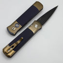 Pro-Tech Godson Titanium w/ Dark Purple Inlaid Handles & DLC 154-CM Blade 2025 Godson Custom 003
