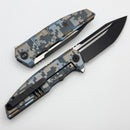We Knife Breach Pixel Pattern Titanium Handle and Black Stonewashed M390 Blade WE25077-3