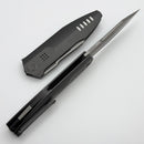 We Knife Flight Line Dark Gray Titanium Handle and Stonewashed M390 Blade WE23089-1