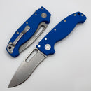 Demko Knives MG AD20S V2 Kopis CPM-20CV & Blue G-10 Peel Ply Handles