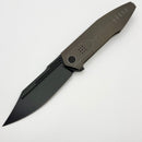 We Knife Flight Line Bronze Titanium Handle and Black Stonewashed M390 Blade WE23089-2