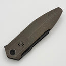 We Knife Flight Line Bronze Titanium Handle and Black Stonewashed M390 Blade WE23089-2
