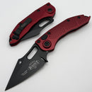 Microtech Borka Stitch Merlot Handles & Black Standard 169-1MR