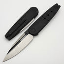 We Knife Hull Black Titanium Handle w/ Hand Polished Satin M390 Blade We24046-1