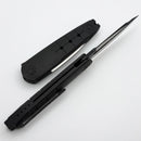 We Knife Hull Black Titanium Handle w/ Hand Polished Satin M390 Blade We24046-1
