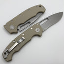 Demko Knives MG AD20S V2 Kopis CPM-20CV & Tan G-10 Handles