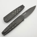 We Knife Hull Gray Titanium Handle w/ Stonewash M390 Blade We24046-2