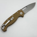 Demko Knives MG AD20S V2 Kopis CPM-20CV & Brown G-10 Peel Ply Handles