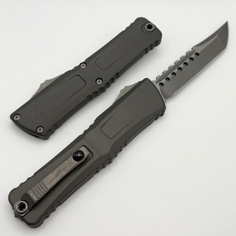 Microtech Knives Combat Troodon Gen III Apocalyptic Hellhound w/ Natural Clear Handle Signature Series 1219-10APNCS