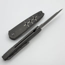 We Knife Hull Gray Titanium Handle w/ Stonewash M390 Blade We24046-2
