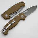 Demko Knives MG AD20S V2 Kopis CPM-20CV & Brown G-10 Handles