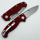 Demko Knives MG AD20S V2 Kopis CPM-20CV & Red G-10 Peel Ply Handles