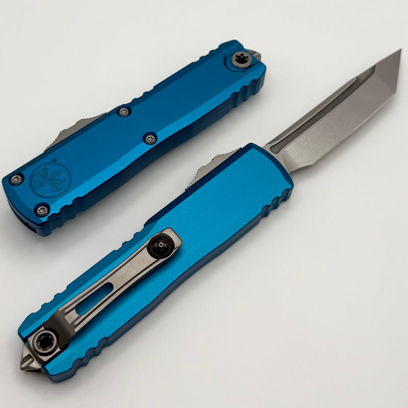 Microtech UTX-85 Gen IV w/ Blue Handle & Stonewash T/E M390MK 12334-10BL