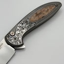Pro-Tech Cambria Custom Manual 17-4 Steel Hand Engraved Handles w/ Compound Polished 154CM Ultimate Custom 003