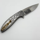 Pro-Tech Cambria Custom Manual 17-4 Steel Hand Engraved Handles w/ Compound Polished 154CM Ultimate Custom 003
