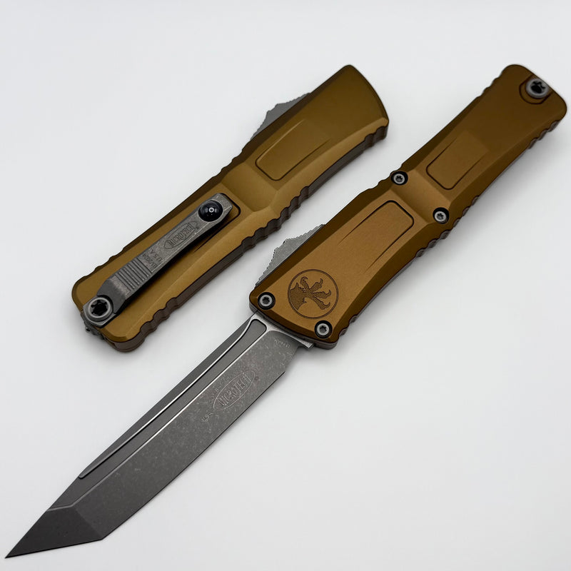 Microtech Knives Combat Troodon Gen III Apocalyptic Tanto w/ Tan Handle 1144-10APTA