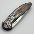 Pro-Tech Cambria Custom Manual 17-4 Steel Hand Engraved Handles w/ Compound Polished 154CM Ultimate Custom 003