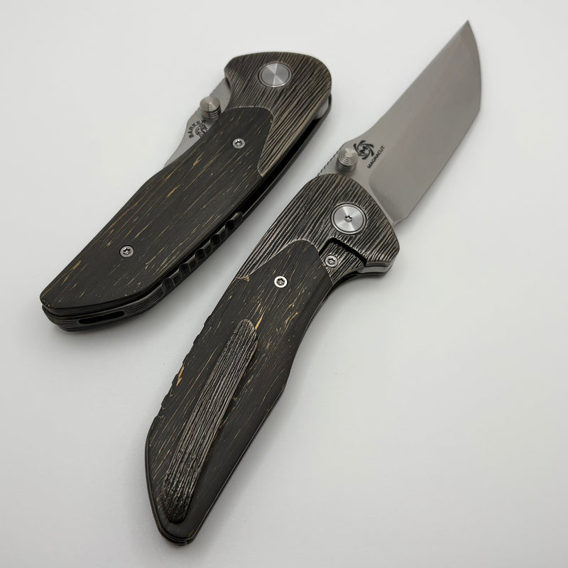 Mechforce & Barker Knives Collab Hokkaido w/ Tree Bark Titanium & CF L