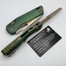 Microtech Marfione Select MSI RAM LOK Antique Green Titanium Handles w/ Double Vapor Blast/Bronze Accents & Bronzed M390MK 210-13MS1