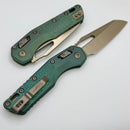 Microtech Marfione Select MSI RAM LOK Antique Green Frag Titanium Handles w/ Double Vapor Blast/Bronze Accents & Bronzed M390MK 210-13FRMS1