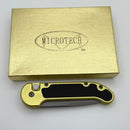 Pre-Owned Microtech LUDT Vintage w/ Yellow Aluminum Handle