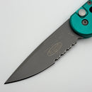 Pre-Owned Microtech LUDT Vintage w/ Turquoise Aluminum Handle