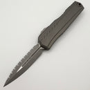 Pre-Owned Microtech Cypher II D/E Full Serrated Apocalyptic w/ Natural Clear Handle 1242-12APNC