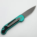 Pre-Owned Microtech LUDT Vintage w/ Turquoise Aluminum Handle