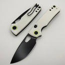 Vosteed Porcupine Black Stonewash Blade 14C28N and White G-10 Handle A2606
