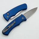Pro-Tech Duke Blue Handle w/ Stonewash MagnaCut DUKE2101-BLUE