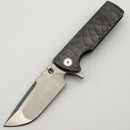 Pre-Owned Chaves Knives T.A.K Ambidextrous Knife Drop Point M390 & Full Rocked Titanium Integral Handle Gen 2