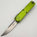 Pre-Owned Microtech UTX-85 Gen IV w/ Neon Green Handle & Stonewash S/E M390MK 12314-10NG
