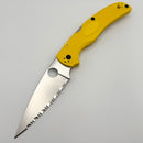 Pre-Owned Spyderco Native Chief w/ Yellow FRN Handles & Serrated MagnaCut C244SYL