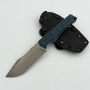 Tactile Knife Osprey Fixed Blade w/ MagnaCut & Blue Micarta w/ Boltaron Sheath