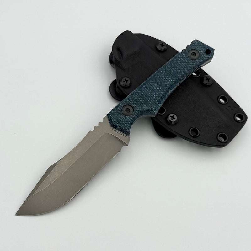 Tactile Knife Osprey Fixed Blade w/ MagnaCut & Blue Micarta w/ Boltaron Sheath