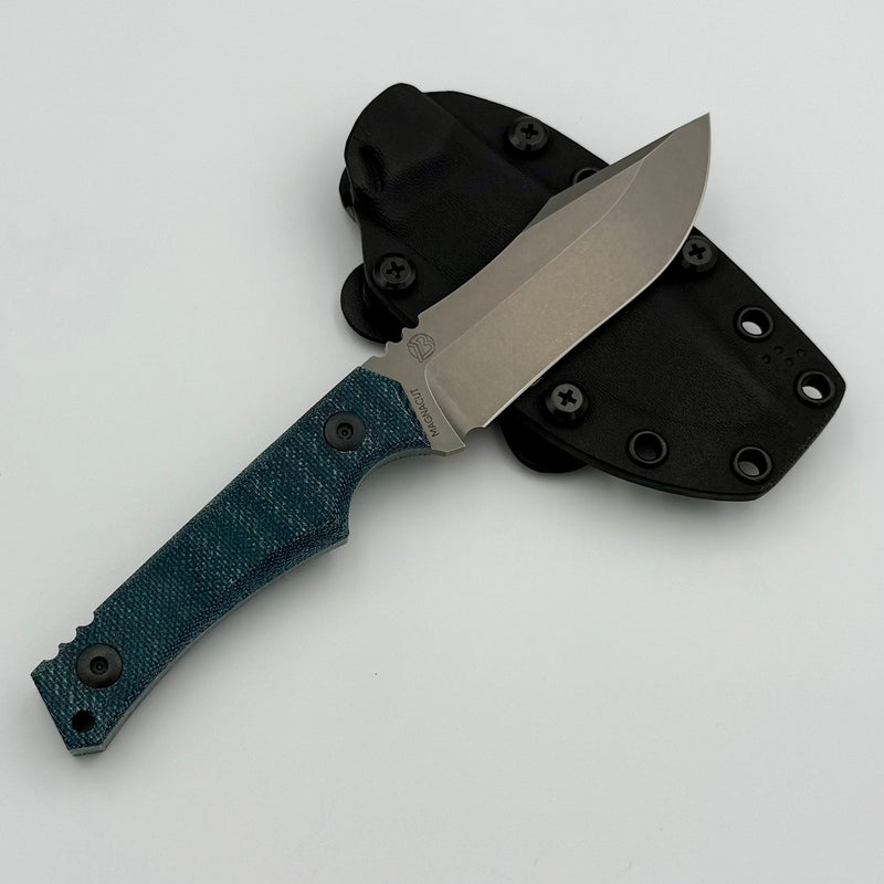 Tactile Knife Osprey Fixed Blade w/ MagnaCut & Blue Micarta w/ Boltaron Sheath