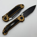 Microtech Knives LUDT Gen III Black Partial Serrated S/E w/ Tan Handle 1135-2TA