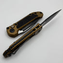 Microtech Knives LUDT Gen III Black Partial Serrated S/E w/ Tan Handle 1135-2TA