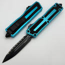 Microtech Scarab 2 Gen 3 Tactical D/E Full Serrated w/ Turquoise Handle 1280-3TQ