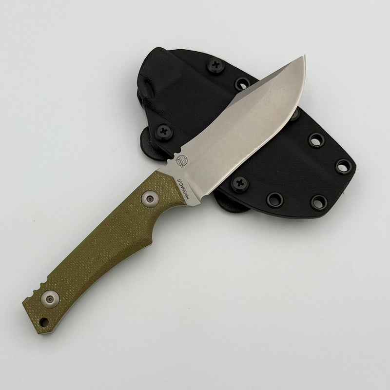 Tactile Knife Osprey Fixed Blade w/ MagnaCut & Green Micarta w/ Boltaron Sheath