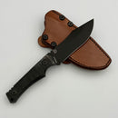Tactile Knife Osprey Fixed Blade w/ MagnaCut & Black Micarta w/ Leather Sheath