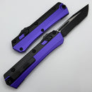 Microtech Glykon Purple w/ Black Tanto Part Serrated M390MK 185-2PU