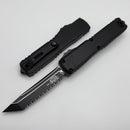 Microtech Ultratech ZBP Tanto Tactical Full Serrated w/ Black Handle 1123-3T