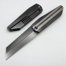 We Knife Collinear Polished Gray/Satin Titanium Handle w/ Polished Gray M390 WE22034D-4