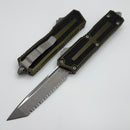 Microtech Scarab 2 Gen 3 Apocalyptic Spine Fluted Full Serrated Tanto w/ OD Green Handle 1279-12APOD